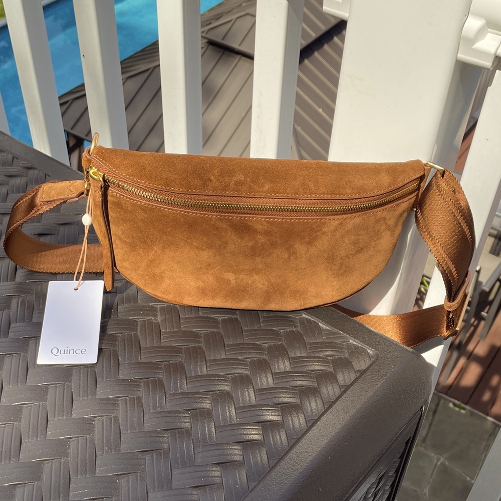 Quince suede belt bag.